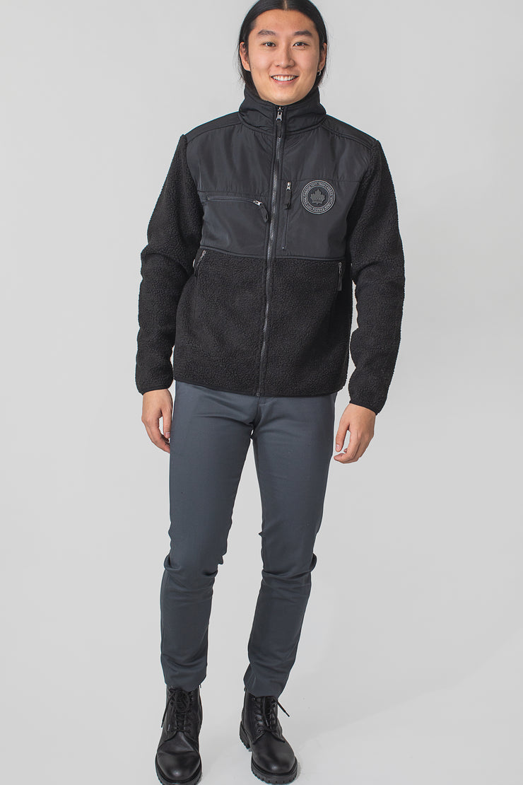 Manteau sherpa online noir