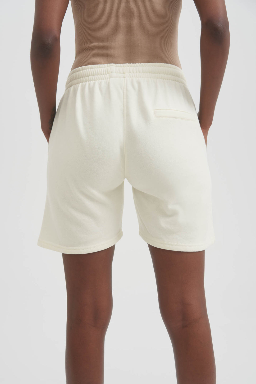 White fleece shorts cheap