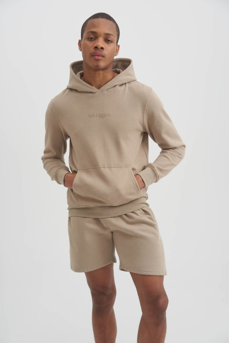 Beige fleece hoodie 2025