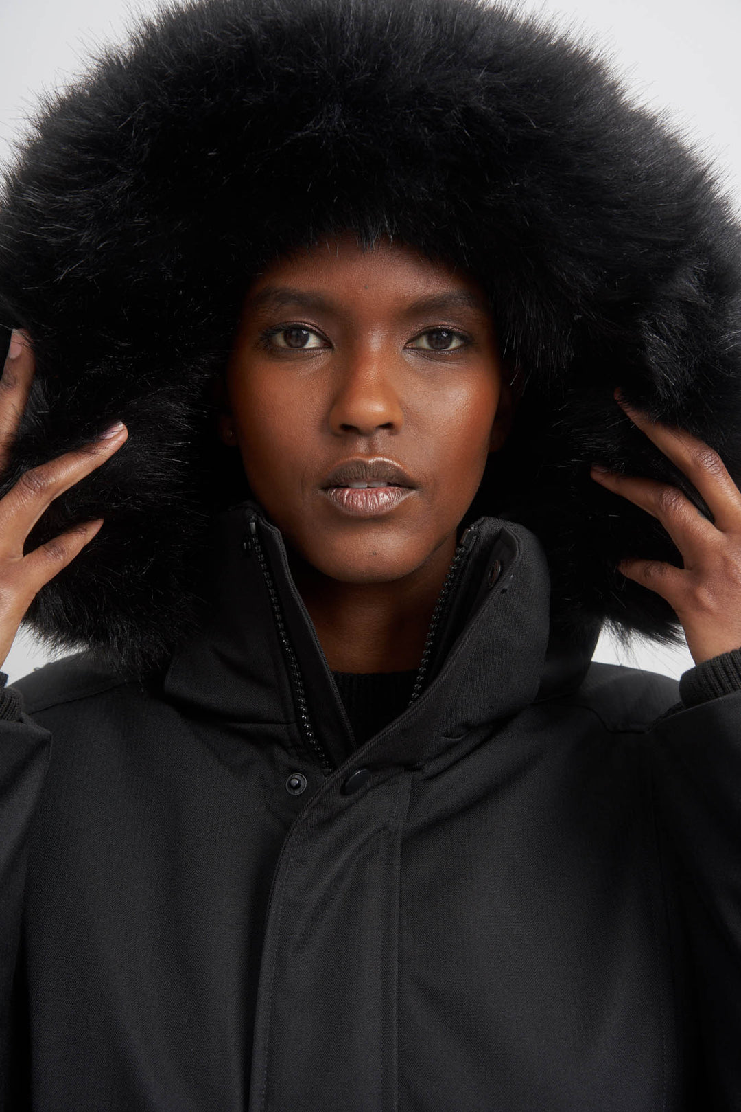 Knee length parka shop